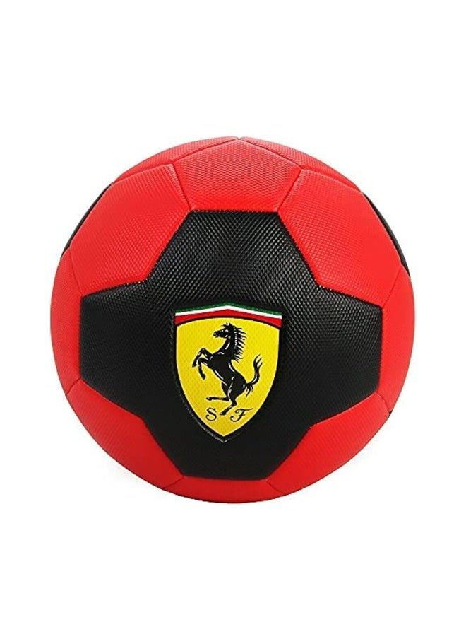 Ferrari Soccer Ball Size 5 Training Indoor and Outdoor Ball  Black/Red