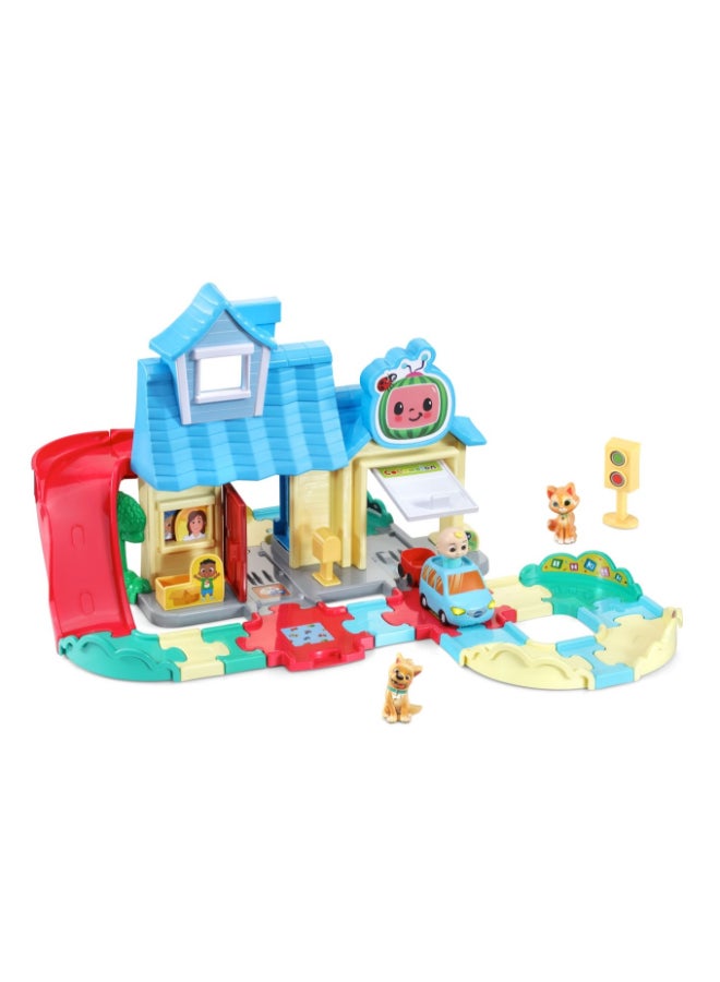 vtech CoComelon Go! Go! Smart Wheels JJ’s House Track Set, Interactive Songs & SmartPoint, Ages 1.5 – 5 Years - Image 1