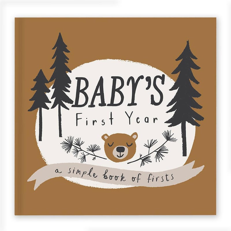 Lucy Darling Lucy Darling Baby Memory Book, Themed Baby First Year Book, First 5 Years Journal & Photo Album for Baby Boy/Girl, Keepsake Books, Gender Neutral Memories & Milestone Book, Mom Gift - Little Camper  - Image 1