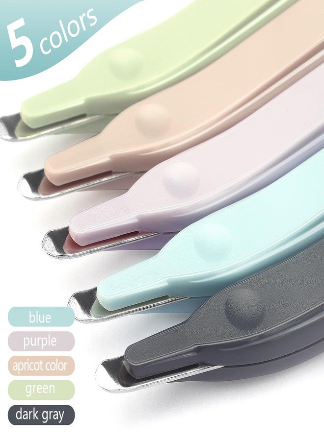ZZTX Professional Magnetic Staple Remover Puller Rubberized Staples Remover Staple Removal Tool for School Office Home (5 Pack- (Dark Gray/Blue/Green/Apricot/Purple)) - Image 5