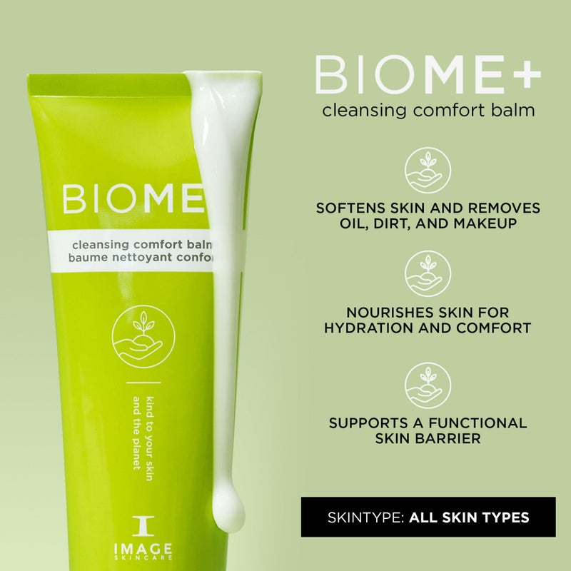IMAGE Skincare BIOME+ Cleansing Comfort Balm, Microbiome Friendly Gentle Cleanser, Reduces Moisture Loss, 1.7 fl oz - Image 2