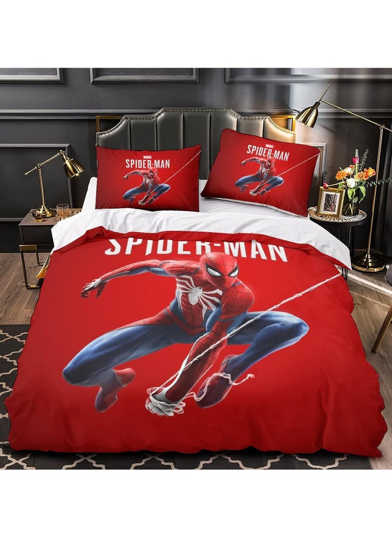 Generic Spider-Man series bedding three-piece set (size 150cmx200cm)  - Image 1