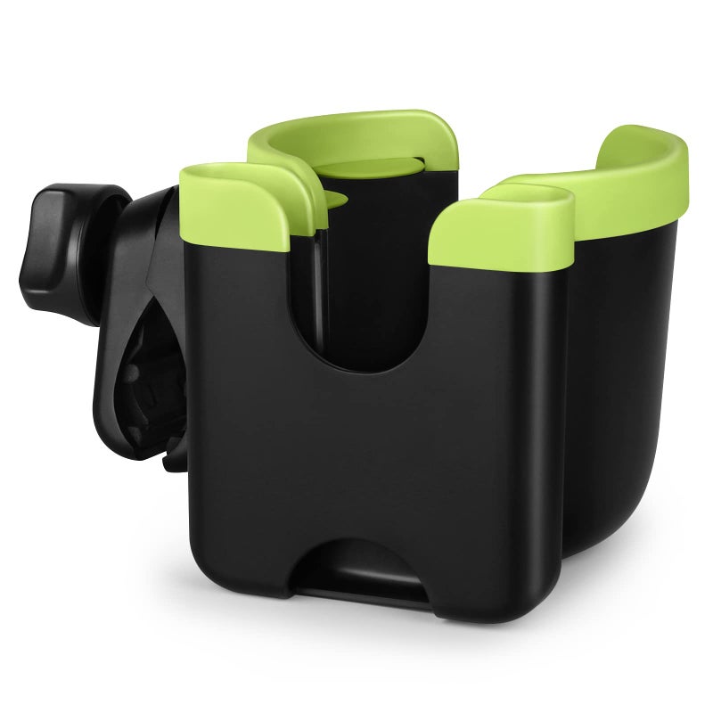 Accmor Stroller Cup Holder with Phone Holder, Bike Cup Holder, Universal Cup Holder for Uppababy Nuna Doona Strollers, 2-in-1 Cup Phone Holder for Stroller, Bike, Wheelchair, Walker, Scooter - Image 1