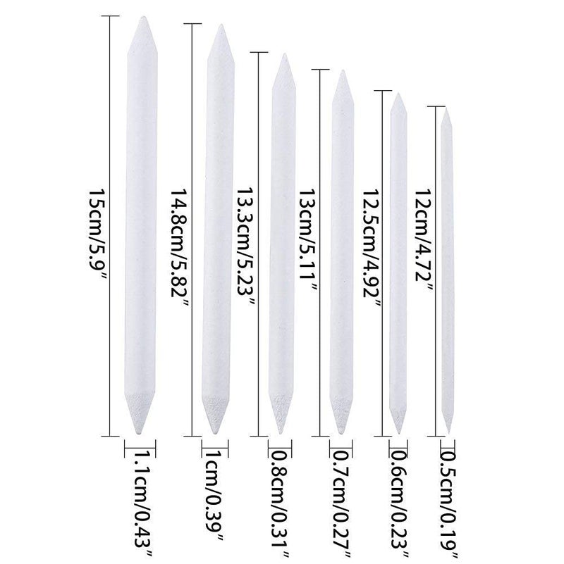 deziine DEZIINEFx 8Pcs Set Paper Blending Stump Set with Sand Paper and Kneadable Art Eraser  - Image 2