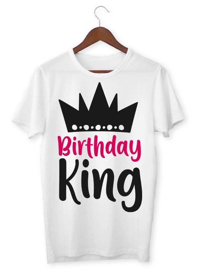 LOUD UNIVERSE Men’s Soft T Shirt Printed Birthday King