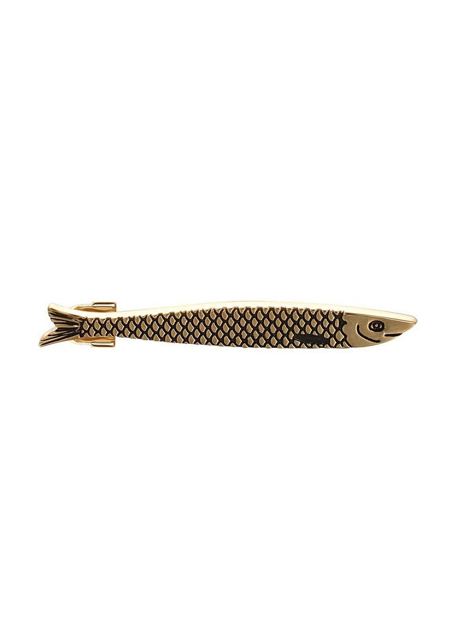 Yoursfs Fish Tie Clips For Men Unique Skinny Tie Pins And Clips For Men Black And Gold Men'S Clothing Accessories - Image 1