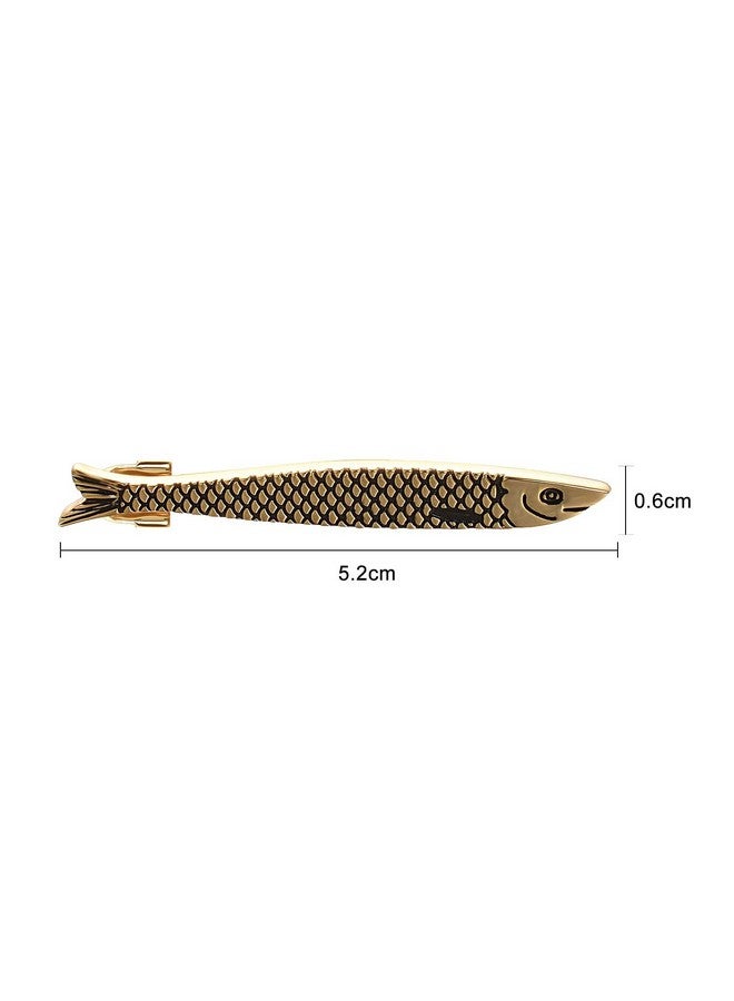 Yoursfs Fish Tie Clips For Men Unique Skinny Tie Pins And Clips For Men Black And Gold Men'S Clothing Accessories - Image 2