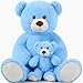 MorisMos Mom and Baby Giant Teddy Bear 39inch Soft Big Teddy Bears Stuffed Animal Plush for Baby Shower Birthday Blue - Image 2