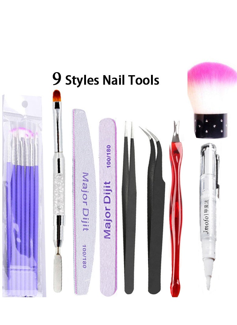 MAJOR DIJIT - Nail Art Set UV Nail Lamp Base&Top Coat Glue Dipping Powder Rhinestones Manicure Tools - Image 1