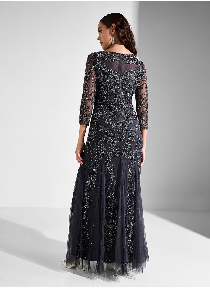 Namshi x Beaded Evening Dress  - Image 2