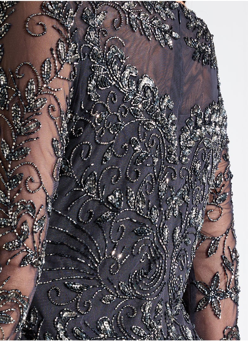Namshi x Beaded Evening Dress  - Image 4