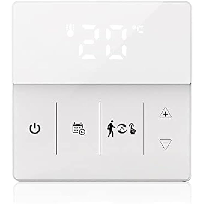 PROGRAMMABLE SMART THERMOSTAT GAS BOILER/ELECTRIC FLOOR HEATING TEMPERATURE CONTROLLER WIFI VOICE APP CONNECT (WHITE GAS BOILER HEATING) - Image 1
