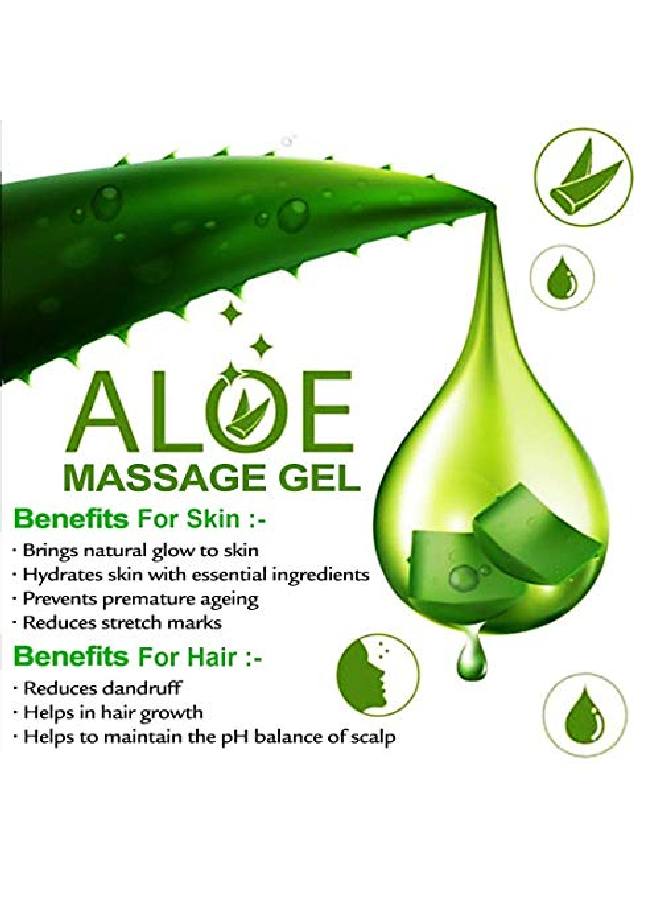 NUTRIGLOW Aloe Vera Gel Great For Face Hair Acne Sunburn Bug Bites Rashes Glowing and Radiant Skin Hydrating Gel Relieves Itchy & Irritated Skin Non Sticky 100gm Each Pack of 3 - Image 3