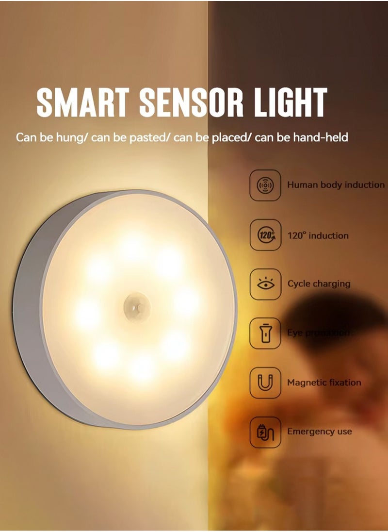 LOOPITYS LED Intelligent Human Induction Night LampMotion Sensor Lights USB Charging Emergency Automatic Lighting Bedside Home Lamp  - Image 1