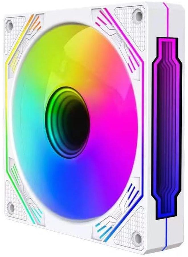 SHARX Infinity Ix 120W 3 Argb 120Mm Case Fans For Computer Case And Liquid Cooler White  - Image 3