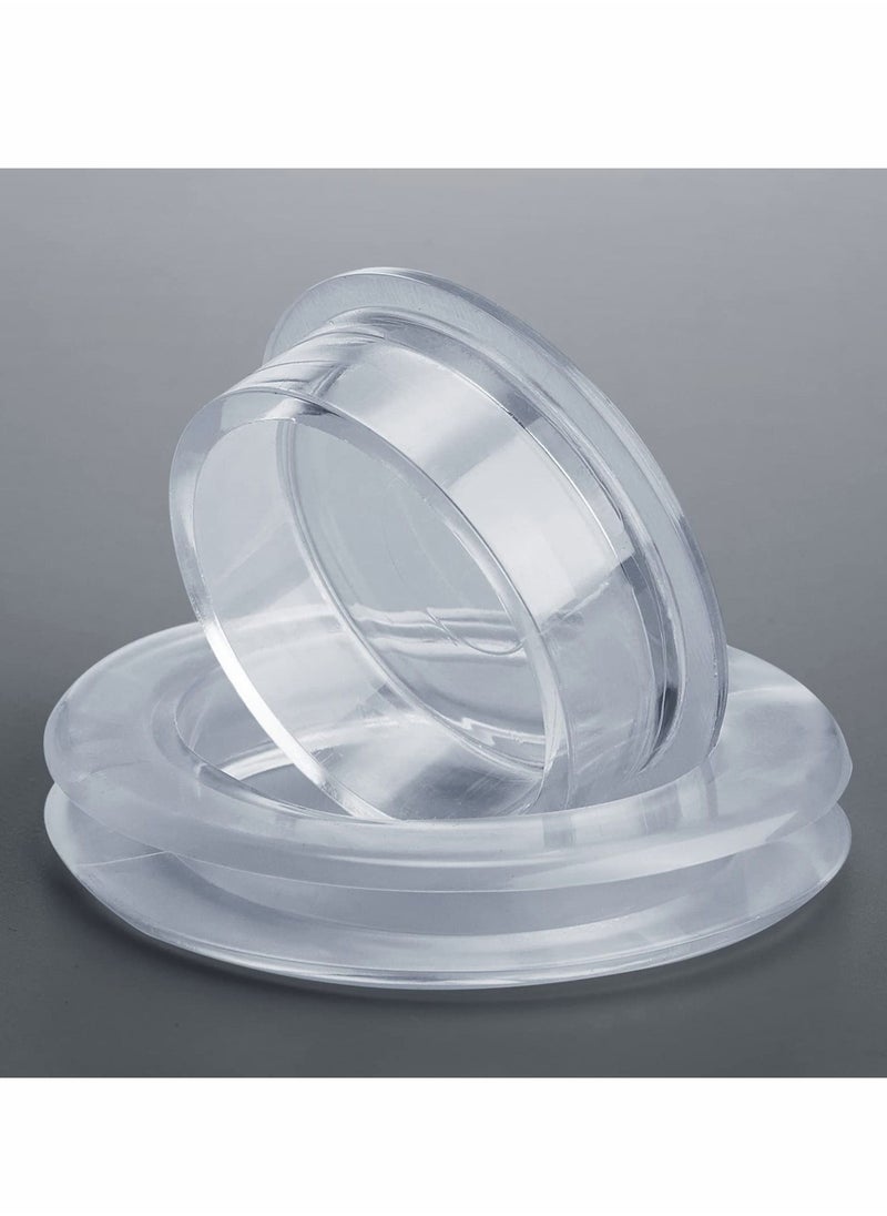 Generic - 2 Inch Patio Table Umbrella Hole Ring, Outdoor Garden Table Umbrella Ring, With Cap Cover, Transparent Silicone, Used for Outdoor Patio Garden Beach Table Umbrella Stopper (Clear,4 Pcs) - Image 1