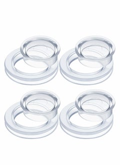 2 Inch Patio Table Umbrella Hole Ring, Outdoor Garden Table Umbrella Ring, With Cap Cover, Transparent Silicone, Used for Outdoor Patio Garden Beach Table Umbrella Stopper (Clear,4 Pcs)