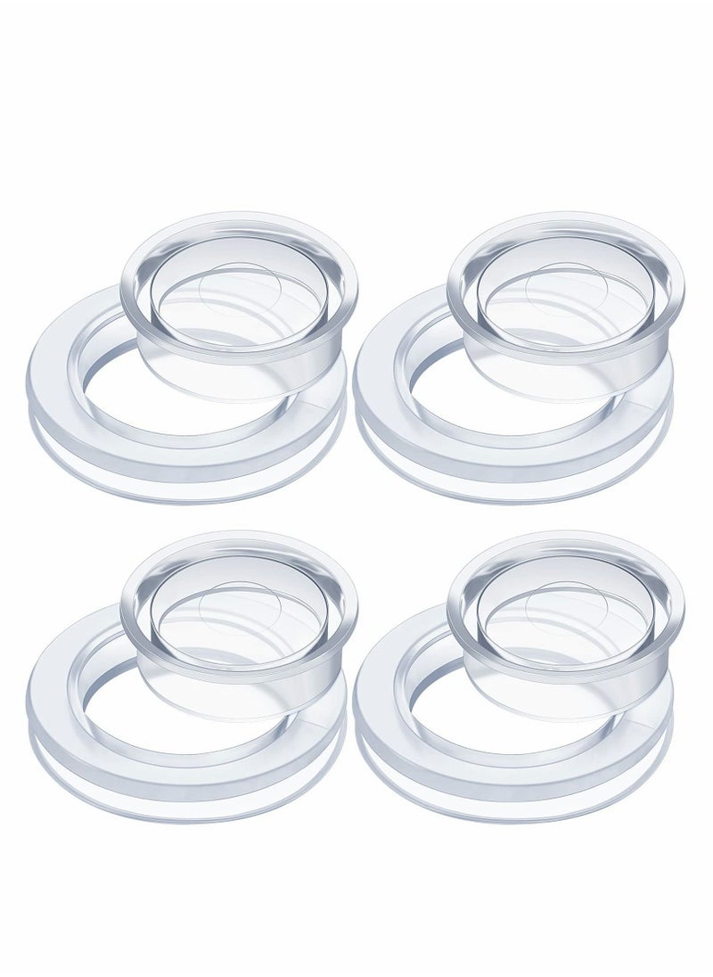 Generic - 2 Inch Patio Table Umbrella Hole Ring, Outdoor Garden Table Umbrella Ring, With Cap Cover, Transparent Silicone, Used for Outdoor Patio Garden Beach Table Umbrella Stopper (Clear,4 Pcs) - Image 1