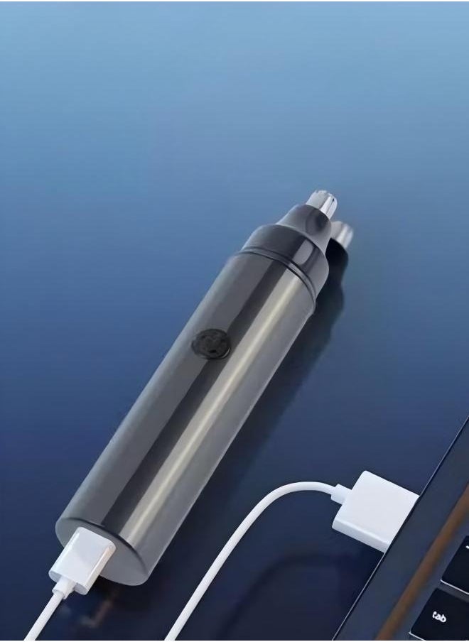 Generic Unisex Nose Hair Trimmer USB Charging Nostril Hair Removal with Spare Heads  - Image 4