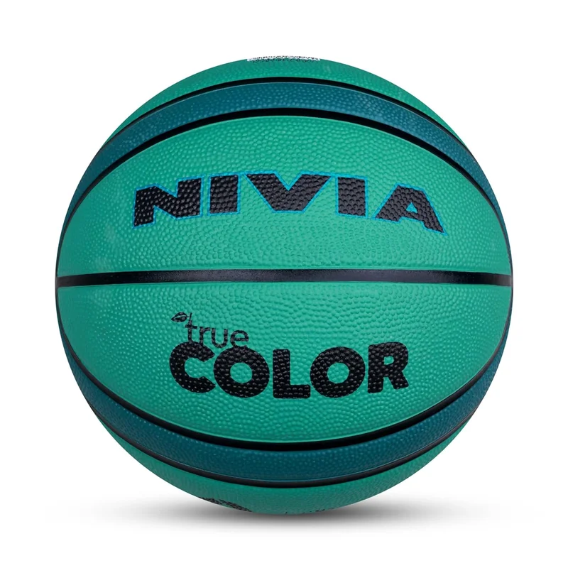 Nivia Nivia True Color Basketball - Tournament Standard, 14 Panels, Soft Rubber Cover, Butyl Bladder for Indoor & Outdoor Play