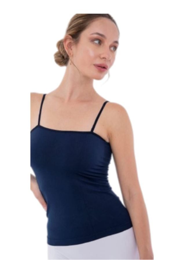 Thin strap cotton T-shirt