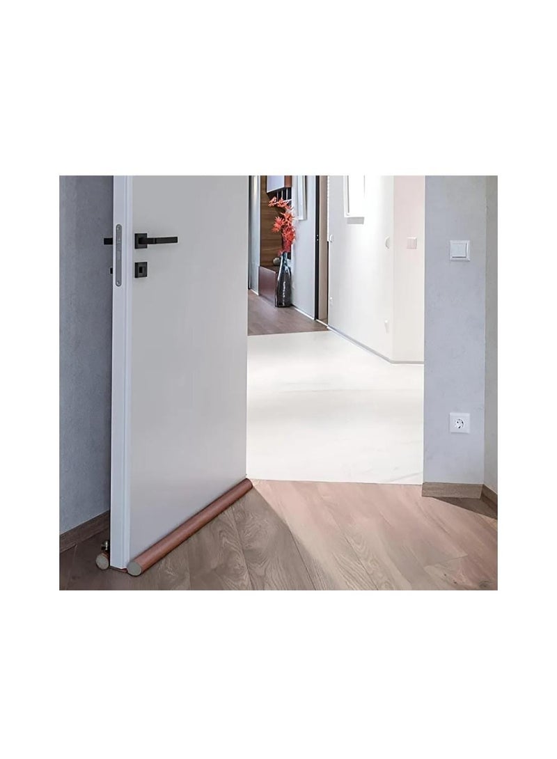 حاجز مانع للغبار والحشرات أسفل الباب قابل للإزالة بدون حفر مضاد للغبار والحشرات أسفل الباب قابل للإزالة والتركيب بدون براغي متعدد الألوان - Image 3