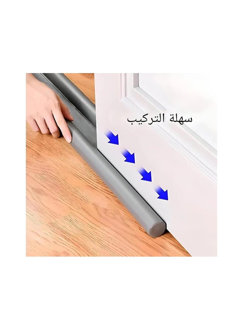 حاجز مانع للغبار والحشرات أسفل الباب قابل للإزالة بدون حفر مضاد للغبار والحشرات أسفل الباب قابل للإزالة والتركيب بدون براغي متعدد الألوان - Image 2