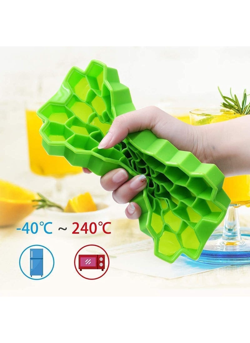 GRAVINO - GRAVINO Honeycomb Ice Cube Mold Trays Portable Maker for Frozen Whiskey Cocktails and Beverages Silicon Moulds for Freezer Keep Drinks Chilled with Flexible Ice Box Random Color Pack of 1 - Image 1