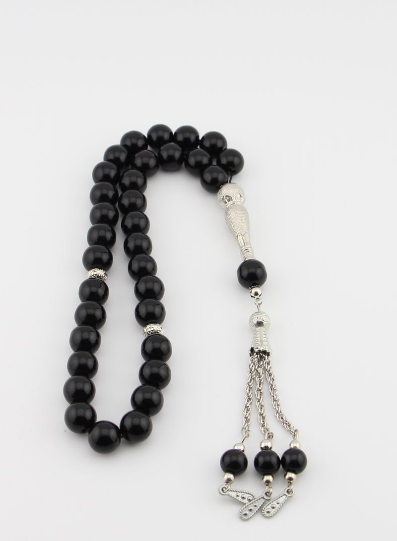 مجموعة كامين مسبحة من العقيق الأسود - Image 1