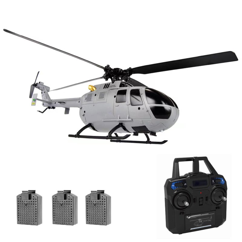 طائرة هليكوبتر جيول آر سي C186 طائرة مسيرة بمحرك واحد بدون دافعات 6 محاور تثبيت جيروسكوب طائرة RC مع خاصية تثبيت الارتفاع للأولاد والبنات مع 3 بطاريات للتحكم عن بعد