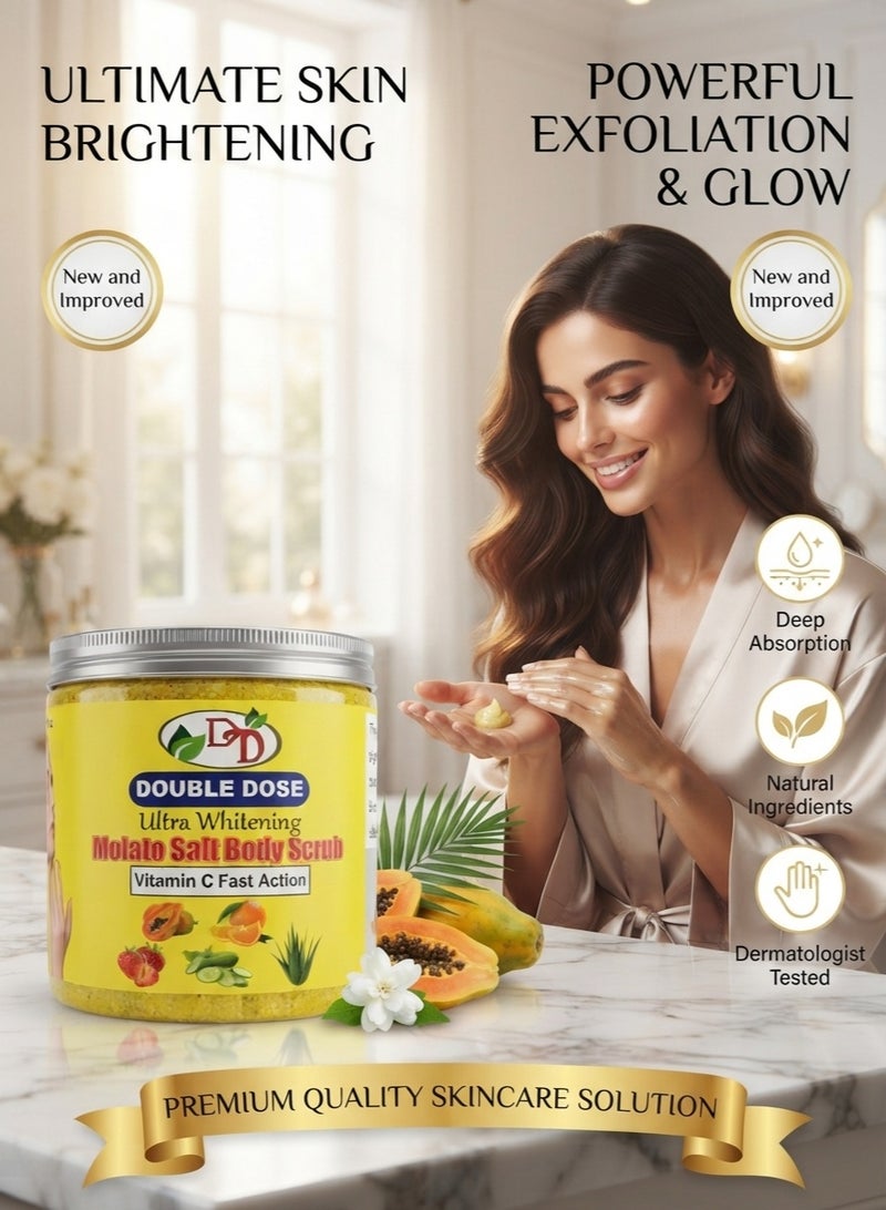 DOUBLE DOSE Ultra Whitening Molato Salt Body Scrub Vitamin C Fast Action 580 g - Image 3