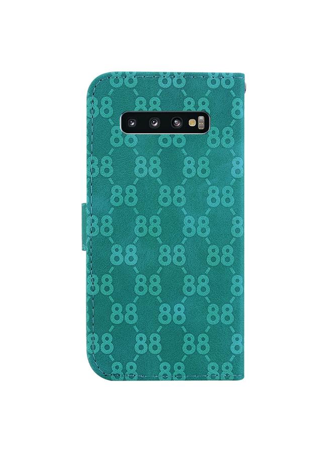 اس-توب جراب لهاتف Samsung Galaxy S10، جراب هاتف جلدي منقوش مزدوج على شكل 8 - Image 3