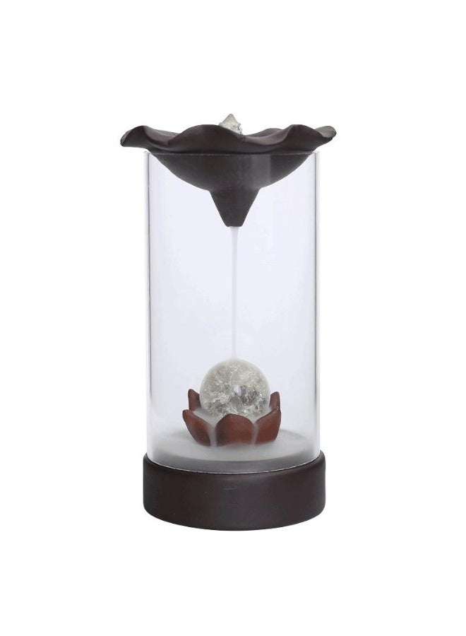 Aromatherapy Stove Home Decor Decoration Purple Clay Reverse Flow Incense Stove Lotus Shaped Best Gift  - Image 1