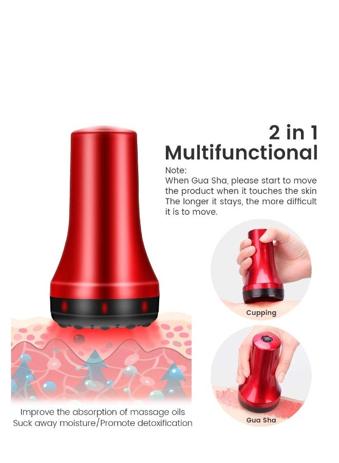 Electric Cupping Set,Gua Sha Scraping Tool,Cellulite Portable Machine Rechargeable Therapy Massager, Vacuum Cupping, Self Body Kit Pain Relief Lymphatic Massage - Image 2