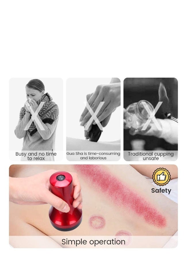 Electric Cupping Set,Gua Sha Scraping Tool,Cellulite Portable Machine Rechargeable Therapy Massager, Vacuum Cupping, Self Body Kit Pain Relief Lymphatic Massage - Image 3