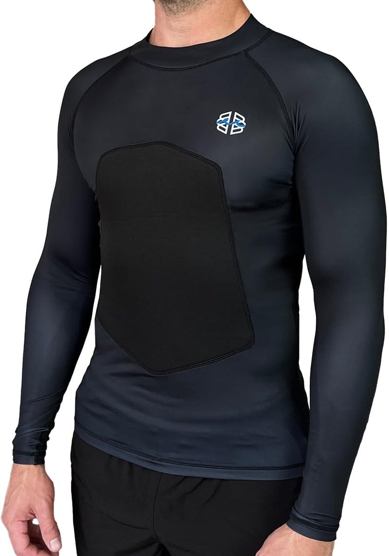 Ribby SPF 50+ Padded Rash Guard for Surfing, Boogie, Scuba - Image 1