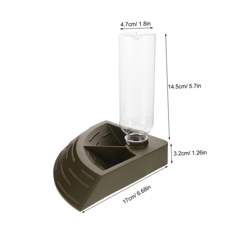 TOYANDONA Triangle Reptile Feeder Water Bowl Spill Proof Plastic Container For Tortoise Gecko Lizard - Image 3