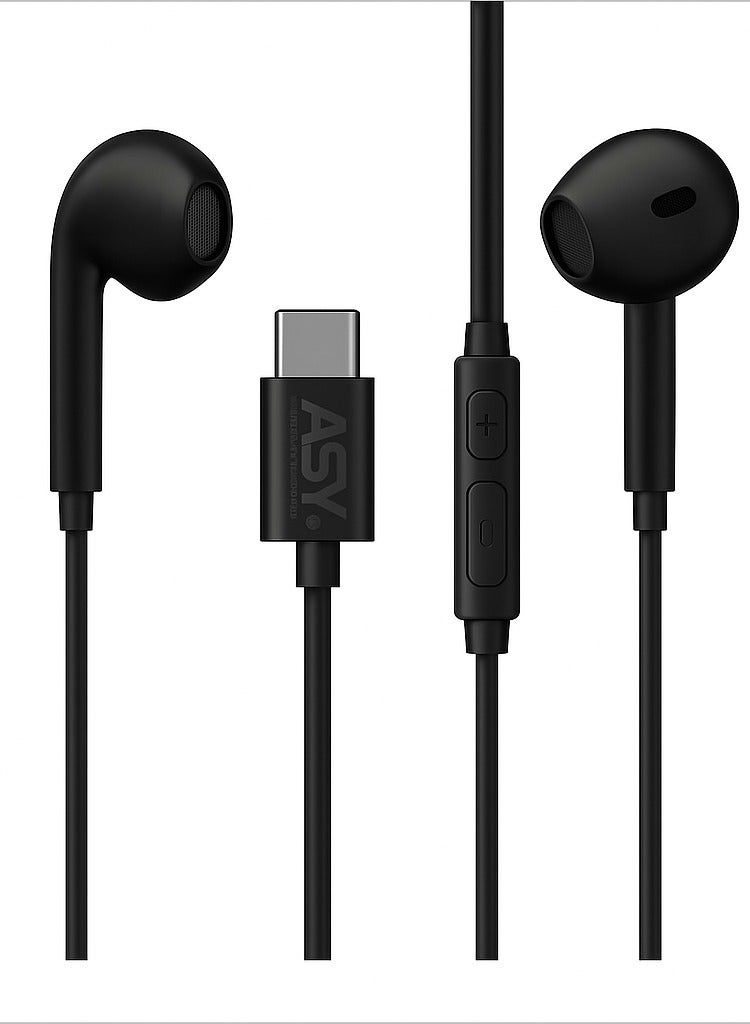 ASD سماعات أذن USB-C ASD-74TCEP – صوت متميز لجهاز iPhone 15 وأجهزة Samsung Galaxy