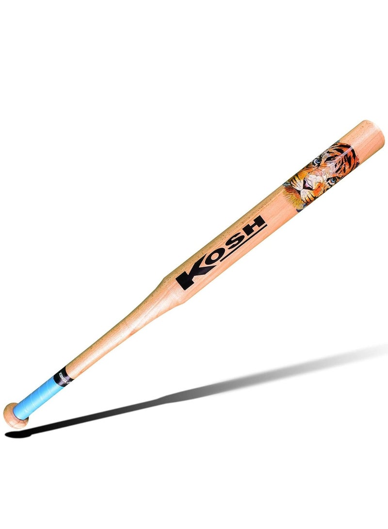 80 cm beech wood baseball bat painted lion