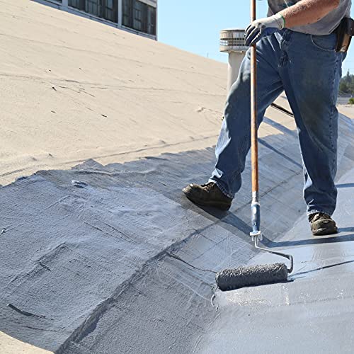 AMES SEB1 Elasto-Barrier Adhesive Base Coat-1 Gallon, Gray Primer Perfect for RV, Wood, Roofs and More-Expands and Contracts 1200% -Made in The USA, Grey Liquid Rubber - Image 3