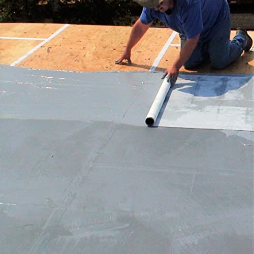 AMES SEB1 Elasto-Barrier Adhesive Base Coat-1 Gallon, Gray Primer Perfect for RV, Wood, Roofs and More-Expands and Contracts 1200% -Made in The USA, Grey Liquid Rubber - Image 4