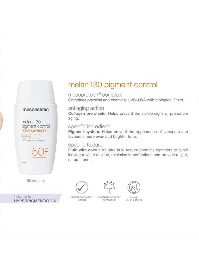 mesoestetic Mesoprotech Melan SPF 130+ Pigment Control-Protects Skin against UVB, UVA, HEV, IR-Facial Sunblock  - Image 3