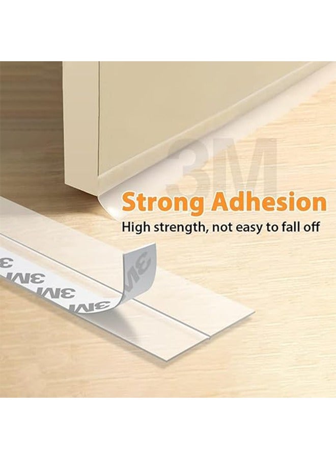 Weather Strip Silicone Sealing Strip, Adjustable Adhesive Window Seal Door Strip Bottom, Tape for Doors, Windows and Shower Glass Gaps, 300CM x 4.5CM - Transparent - Image 5