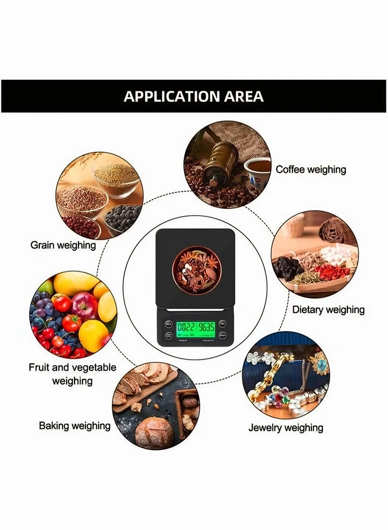 Precision Electronic Kitchen Scale with Timer - Image 2