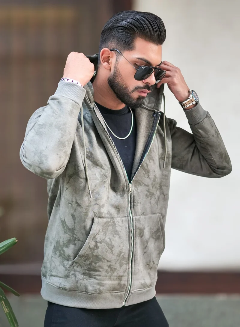 مانياك سويت شيرت سنيكرز مانياك رجالي بطبعة سبلاش وزرار