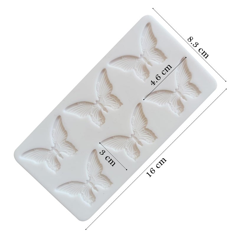 MoldBerry Silicone Butterfly Shape Garnishing Mold Candy Cake Baking Mould Cake Decorating Mold Kitchen Baking Tool Chocolate for Fondant Cake Decorating Pack of 1 - Image 2