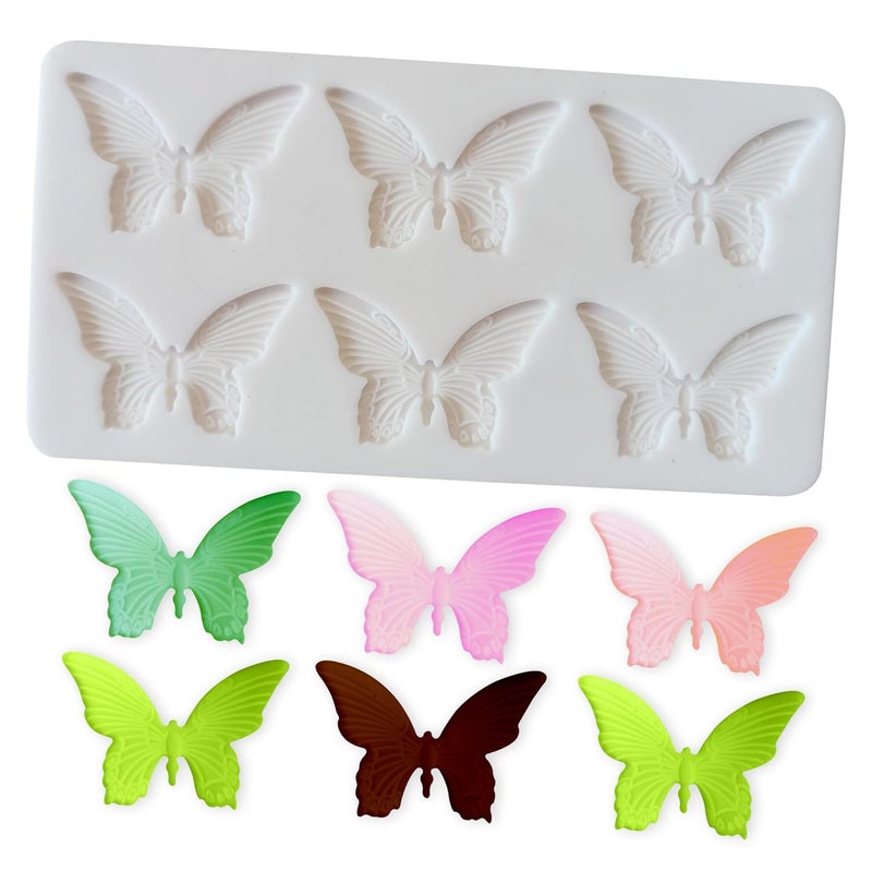MoldBerry Silicone Butterfly Shape Garnishing Mold Candy Cake Baking Mould Cake Decorating Mold Kitchen Baking Tool Chocolate for Fondant Cake Decorating Pack of 1 - Image 1
