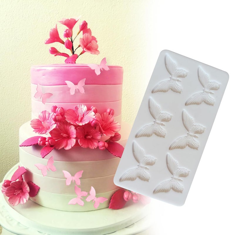 MoldBerry Silicone Butterfly Shape Garnishing Mold Candy Cake Baking Mould Cake Decorating Mold Kitchen Baking Tool Chocolate for Fondant Cake Decorating Pack of 1 - Image 5