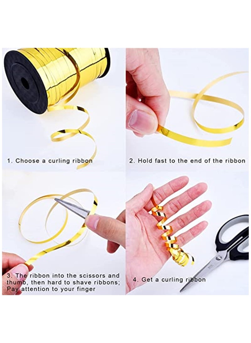 Party Time Shiny Metallic Gold Ribbon 500 Yards For Gifts And Balloons Party Supplies And Decorations - Image 2