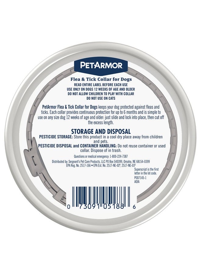 PetArmor Flea & Tick Collar For Dogs, Kills Fleas & Ticks, Long Lasting Protection For 6 Months, Water Resistant, One Size Fits All, 2 Collars  - Image 2